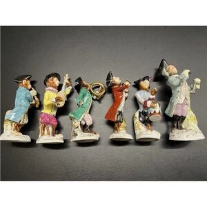 6 Piece German Porcelain
Monkey Band Meissen
Authentic Markings Rare